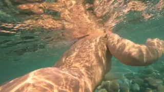 Risky Fucked Swim Girl Underwater Public Anal and Pussy Fuck on the Beach Jessijek