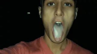 Chewing and Making Bubbles Foam of Friends Cum