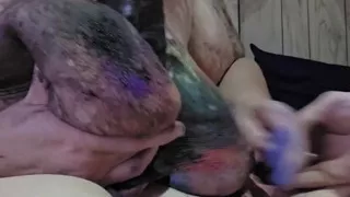 Tit Painting Art Got Her Mouth Tore Apart
