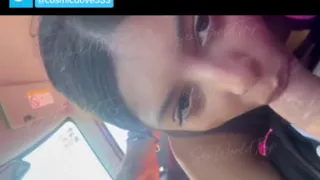 SexWorldTrip - I love Latina Teen Amateur Blowjob Car - Real Amateur Young Chica sucking in car - Love suck tourist driving car