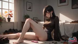 Redhead's Chocolate Spray Surrender with Uniformed Men