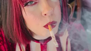 Velvet & Cigarettes! Tina Snua Chain Smoking 2 Cork 100 Cigarettes - Drifting OMI OME Snap Inhales Smoker