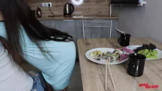 I Invited My Classmate to Visit. Cum in Pussy