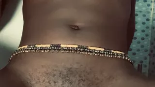 Hot ebony babe browngurl234 enjoys solo moment in the bathroom