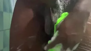 20y BBC Nasty Jerking off in His Shower Cleaning up His Cock