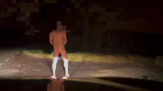Naked outside