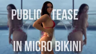 Tease in Micro Bikini in the Pool