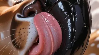 Furry Deer Doe Masturbates In Shower Fantasizing About Black Panther