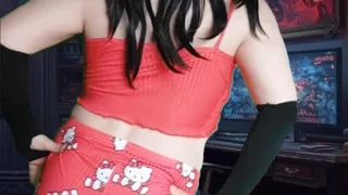White Feminine Pretty Sissy in Sweet Shorts Booty Dance