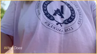 Wifey does like to flash her perfect tits