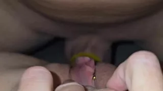 Cum drinking from condom