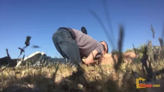 Sweet Young Pussy in the Open Desert