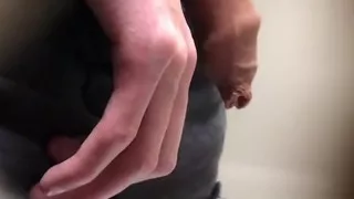 He peeked and jerked me off in a toilet hole in extreme ! Sissy 's whore