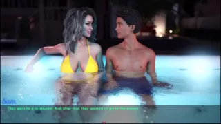 Awam Sophia and Sam Spend Time in Hottub