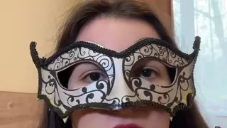 Russian Talkative Cutie in Stockings and Heels Dancing Striptease