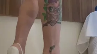 Silent pussy Beneath tight muscles