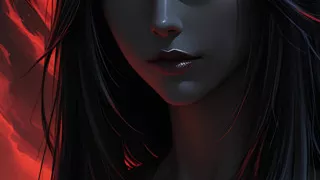 Shadow Assassin Warrior Woman with Jet Black Hair and Amber Eyes Dark Fantasy Portrait Ai Art Slideshow