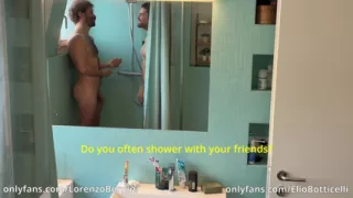 I seduce my straight friend in the shower and try to have sex with him.