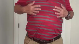 Just a Daddy in Khakis and Hat showing his stuff