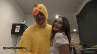 Lana Roy college girl with tan lines hammered ussr style!