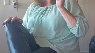 Smoking a cigarette