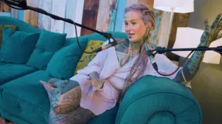 I talk about A - authentic - ASMR - Podcast - Talking - tattoo girl model goth punk dreadlocks