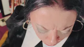 Wednesday Addams Smokes A Cigarette For Her Ghouls! Tina Snua Smoking A Cork Cig - OMI Snap Inhales OME Drifting