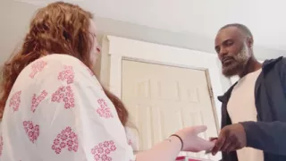 Black Pizza Delivery Man Save Valentine's Day and Fucks Sad Housewife