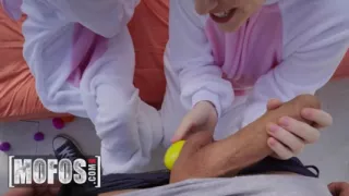 MOFOS - Petite Alice Merches And Sadie Hartz Ride Cock Outdoors After Their Wild Easter Egg Adventure