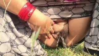 Indian Village Aunty Shows Her Pussy and Boobs Outdoor and Fucked by Her Nephew