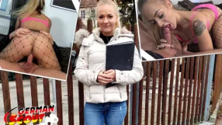 German Scout - Bavarian Law Student Girl Cigolita Pick up for First Casting Fuck