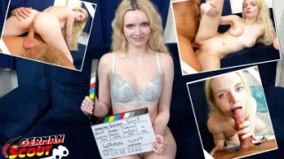 German Scout - Skinny German Teen Amber Kawaii Get Leg Shaking Orgasm at Casting Sex