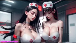 Demon queen ask for two girls kiss (Ai animation)