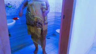 Saudi Arabian Hot Stepaunty Fucking in the Bathroom