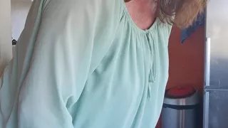 Enjoying my dildo while smoking