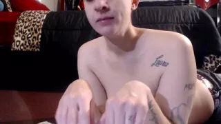 Spitting hands soaked in spit