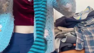 Hana Sexy in College Skirt Outfit Perfext Body Good Ass