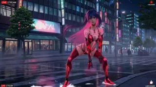 Sensual Cyberpunk Girl in Punk Style - Multiple Hot Scenes