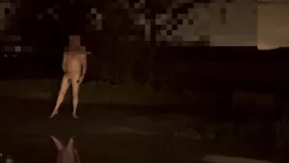 Wanking naked outside didn't have time to go d proper when a car passed