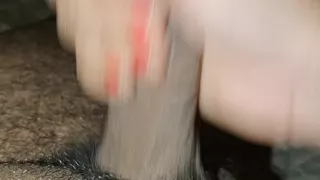 My husband's big cock massage