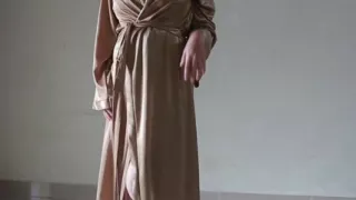Indonesian Tobrut Girl Wearing a Sexy Satin Robe While Having Sex
