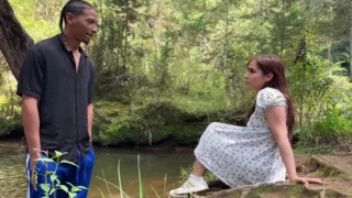 Caught and Fucked Hard for a Huge BBC Forest Creampie