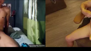 Twink masturbating on WorkZoom with a Daddy (PART 1)