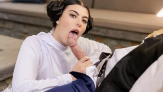 VR Conk: Curvy Brunette Princess Leia Rides a Cock To Creampie in Cosplay Parody