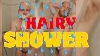 The gay, hairy bear-pig Cri33Y needs a good shower and plenty of soap for his body fur smeared with piss and sperm (Year 2021)