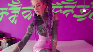 Inked Girl Self-Assfucking - Raw Anal Masturbation