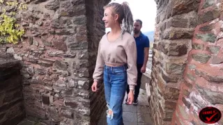 Public! Risky Blowjob on a Trip to the Castle!