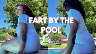 Chubby Latina Big Ass Farting by the Pool Relaxed Summer Gas Vibes