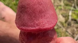 Risky Public Wank and Cum at the Beach