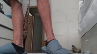 The Fitness Trainer Jerks off Inside His Pants and Shows You His Cock